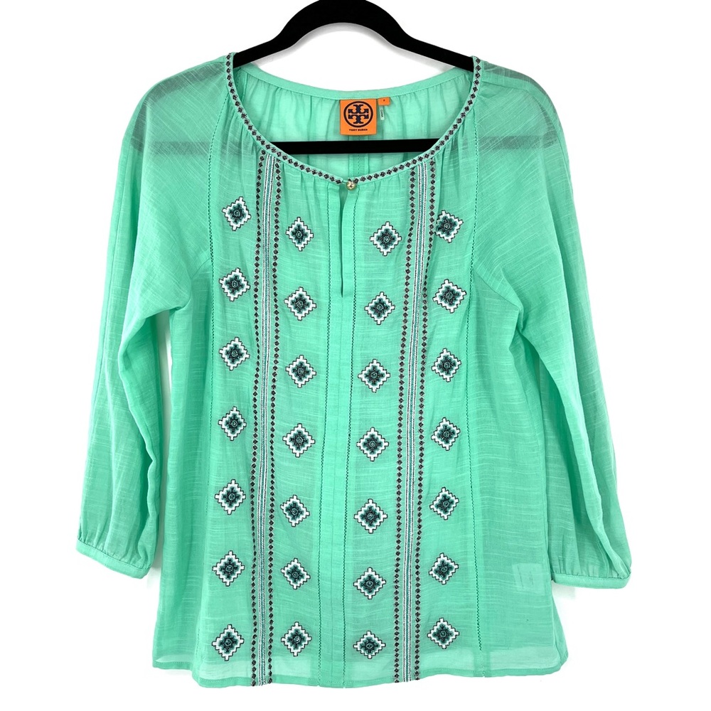 Tory Burch Tops Tory Burch Lucille Beaded Embroidered Blouse 2